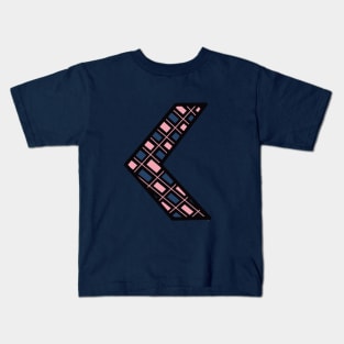 Rune Kenaz, Retro Print in Blue and Pink Kids T-Shirt